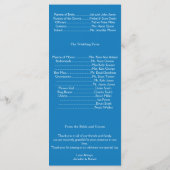 Blauwe vis en koraal bruiloft programma programmakaart (Achterkant)