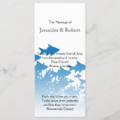 Blauwe vis en koraal bruiloft programma programmakaart (Voorkant)