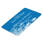 Blauwe vis en koraal bruiloft Save the Date Magneet (Linkerzijde)