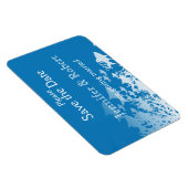 Blauwe vis en koraal bruiloft Save the Date Magneet (Rechterzijde)