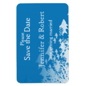 Blauwe vis en koraal bruiloft Save the Date Magneet (Verticaal)