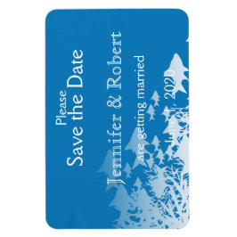 Blauwe vis en koraal bruiloft Save the Date Magneet