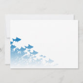 Blauwe vis en koraal bruiloft uitnodiging (Achterkant)