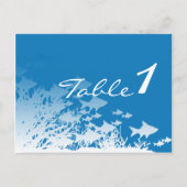 Blauwe Vis en Koraal Tafelnummer (Voorkant)
