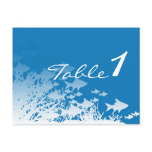 Blauwe Vis en Koraal Tafelnummer