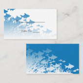 Blauwe vis en koraal trouwplaats kaarten plaatskaartje (Voorkant / Achterkant)