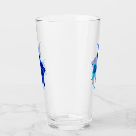 Blauwe vis glas (Rechts)
