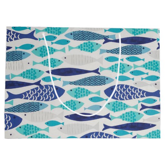 Blauwe vis groot cadeauzakje (Achterkant)