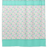 Blauwe vis in de Cute Ocean Blue Douchegordijn (Voorkant)