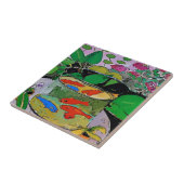 Blauwe vis in de kom tegeltje (Zijkant)