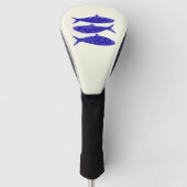 Blauwe vis Italië geïnspireerd Golfheadcover (Voorkant)
