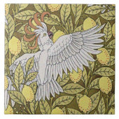 Blauwe vis, kaketoes en citroenen tegeltje (Voorkant)