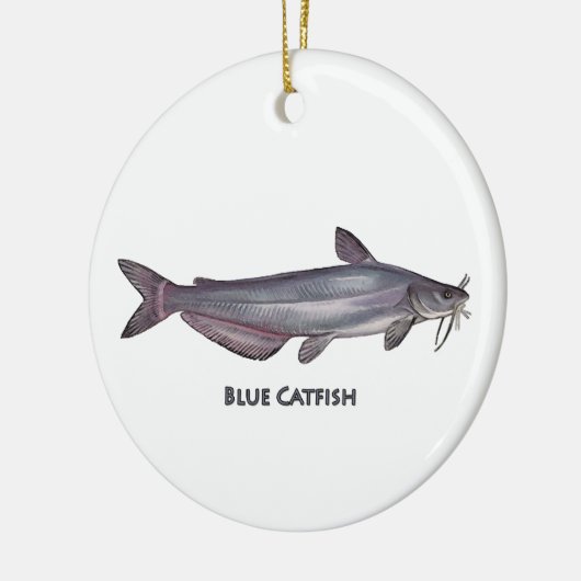 Blauwe vis keramisch ornament (Links)