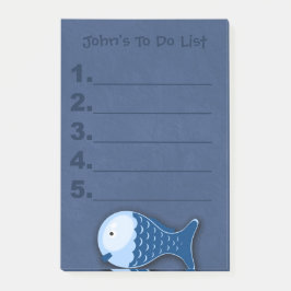 Blauwe Vis Kind Taaklijst Post It Notities Post-it® Notes