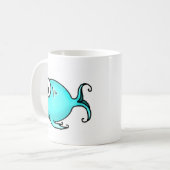 Blauwe vis koffiemok (Voorkant links)