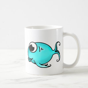 Blauwe vis koffiemok