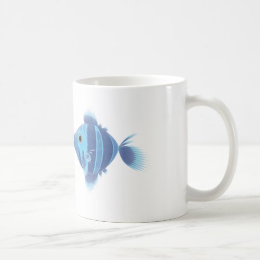 blauwe vis koffiemok (Rechts)