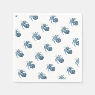 Blauwe vis kust nautische oceaan partij leveringen servet