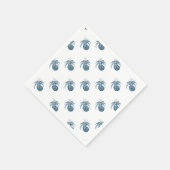 Blauwe vis kust nautische oceaan partij leveringen servet (Hoek)