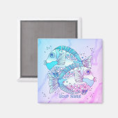 Blauwe vis magneet (Voorkant / Achterkant)