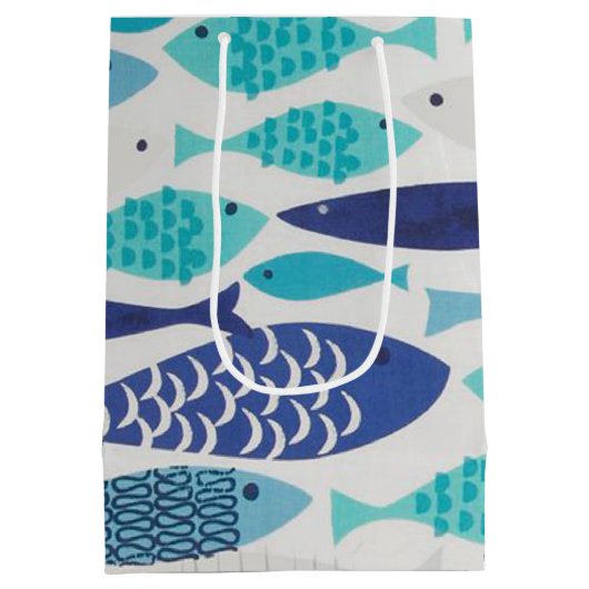 Blauwe vis medium cadeauzakje (Achterkant)