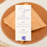 Blauwe vis ontwerp bruiloft menu Italië<br><div class="desc">Zet de toon voor uw door Italië geïnspireerde huwelijksreceptie met ons Blue Fish Design Wedding Menu! Dit prachtige huwelijksmenu heeft een charmant blauw visontwerp, dat doet denken aan de kustschoonheid en culinaire hoogstandjes van Italië. Het elegante en levendige ontwerp voegt een vleugje grilligheid toe aan uw tafelsetting en vult een...</div>