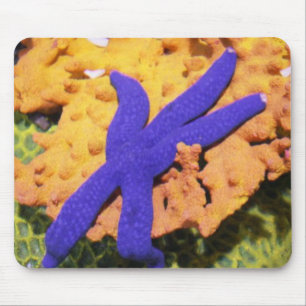 Blauwe vis op een mousepad muismat