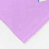 Blauwe vis op lila fleece deken (Hoek)