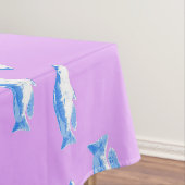 Blauwe vis op lila tafelkleed (Voorbeeld)
