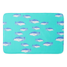 Blauwe vis op turquoise