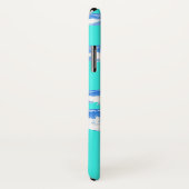Blauwe vis op turquoise Case-Mate iPhone case (Achterkant / rechts)
