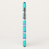 Blauwe vis op turquoise Case-Mate iPhone case (Achterkant/links)