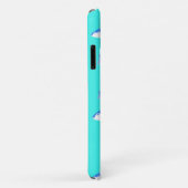Blauwe vis op turquoise Case-Mate iPhone case (Achterkant/rechts)