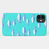 Blauwe vis op turquoise Case-Mate iPhone case (Achterkant (horizontaal))