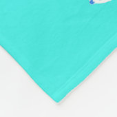 Blauwe vis op turquoise fleece deken (Hoek)