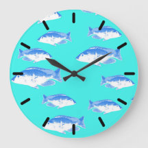 Blauwe vis op turquoise