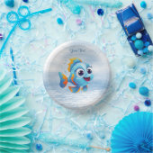 Blauwe vis papieren kom (Feest)