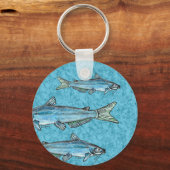 Blauwe vis sleutelhanger (Voorkant)
