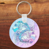 Blauwe vis sleutelhanger (Voorkant)