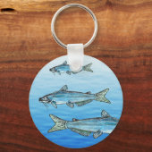 Blauwe vis sleutelhanger (Voorkant)