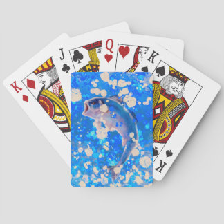 Blauwe vis speelkaart pokerkaarten