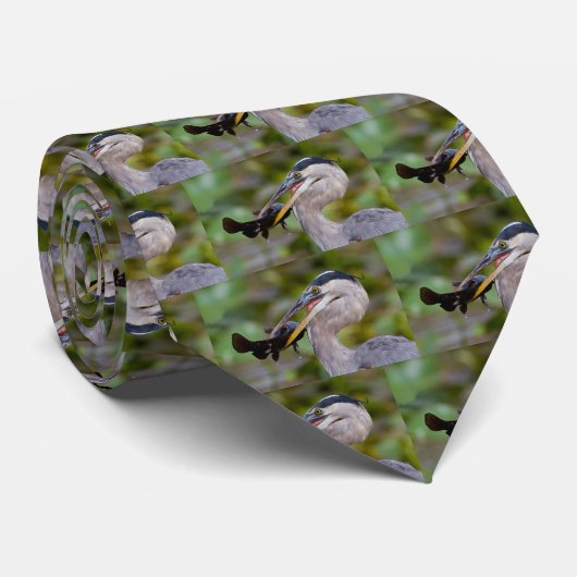 Blauwe vis stropdas (Opgerold)