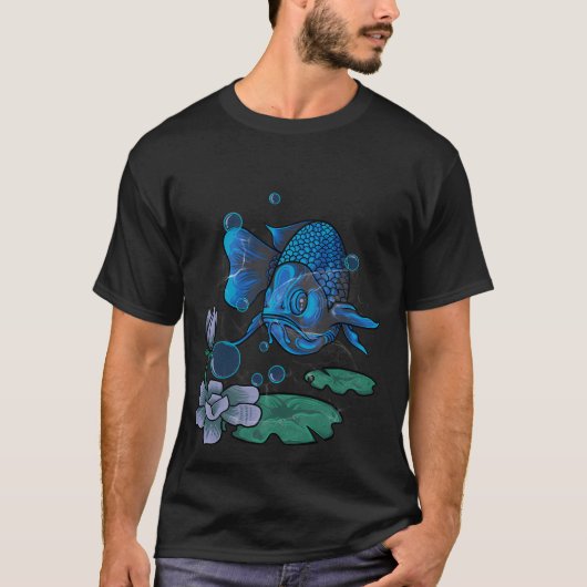 Blauwe vis t-shirt (Voorkant)