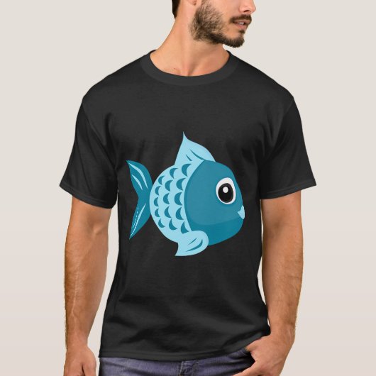 Blauwe Vis T-shirt (Voorkant)