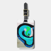 blauwe vis tag bagagelabel (Voorkant verticaal)