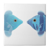 blauwe vis tegeltje (Voorkant)