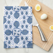 Blauwe vis theedoek (Quarter Fold)