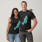 Blauwe vis, vis t-shirt (Unisex)
