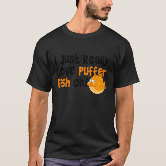 Blauwe vis waar ik echt van hou t-shirt (Voorkant)