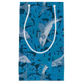  Blauwe Vis & Zeewier: Art Nouveau Nautisch Klein Cadeauzakje (Voorkant)